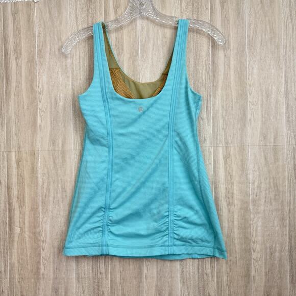 Lululemon Wholehearted Tank Size 4 Blue LFull Length Athletic Yoga Running Gym - Picture 3 of 10